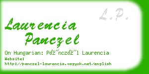 laurencia panczel business card